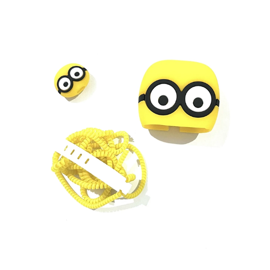 تصویر  محافظ شارژ و کابل 25 وات سلیکونی طرح مینیون برای گوشی سامسونگ