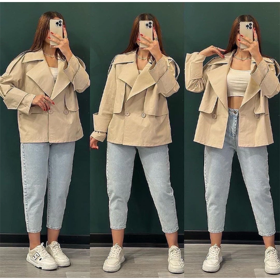 تصویر  مانتو کتان چیکا – جنس کتان مرغوب