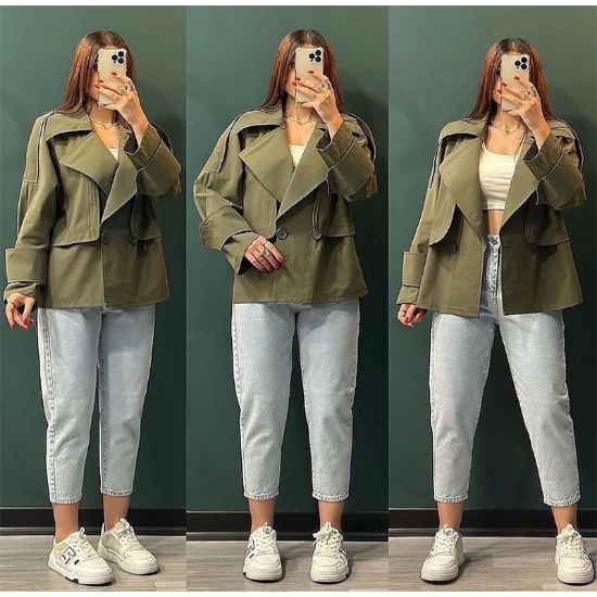 تصویر  مانتو کتان چیکا – جنس کتان مرغوب