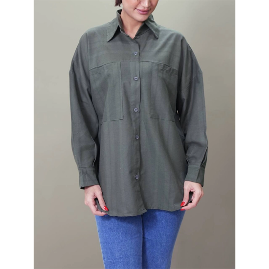 تصویر  شومیز کیمونو مدل رها – جنس پنبه راه راه حصیری