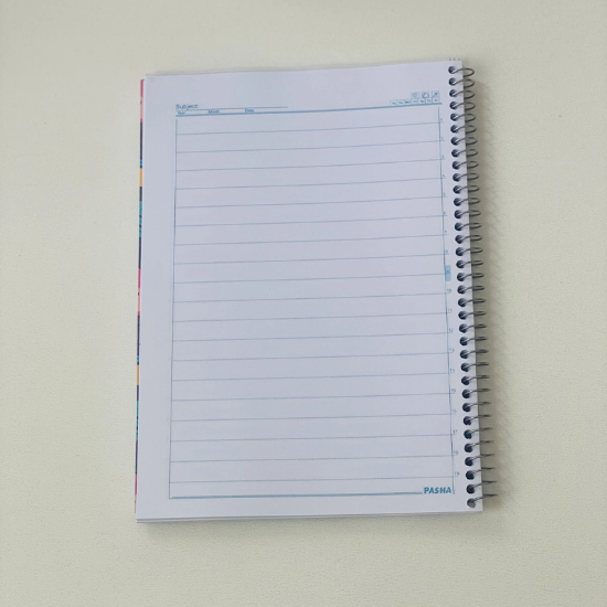 تصویر  دفتر مشق سیمی 100 برگ برند پاشا