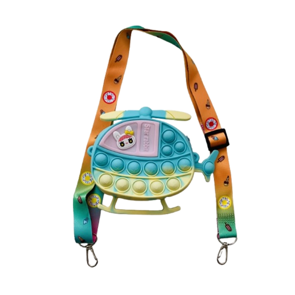 تصویر  کیف پاپیت سیلیکونی طرح هلیکوپتر