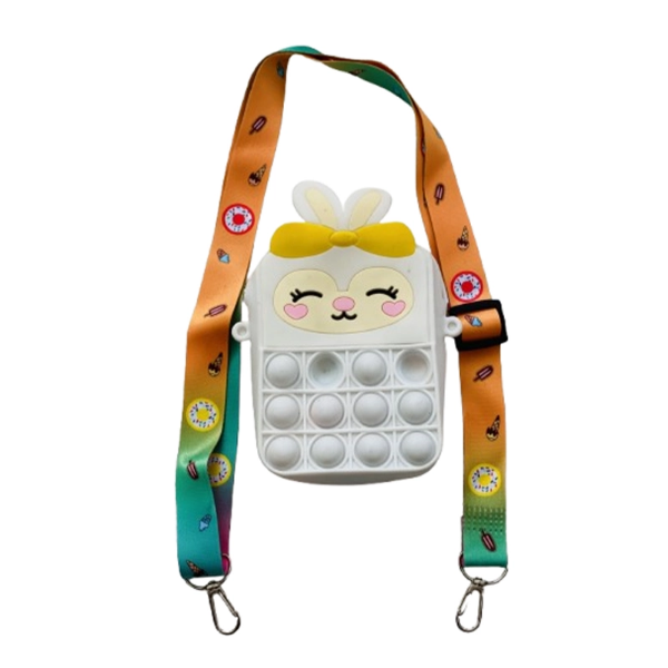 تصویر  کیف پاپیت سیلیکونی طرح خرگوش سفید