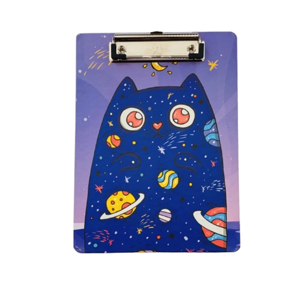 تصویر  تخته شاسی A5 برند سویل طرح گربه کهکشانی