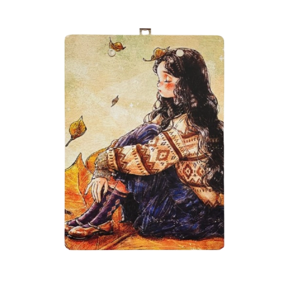 تصویر  تخته شاسی A5 برند سویل طرح دختر پاییزی