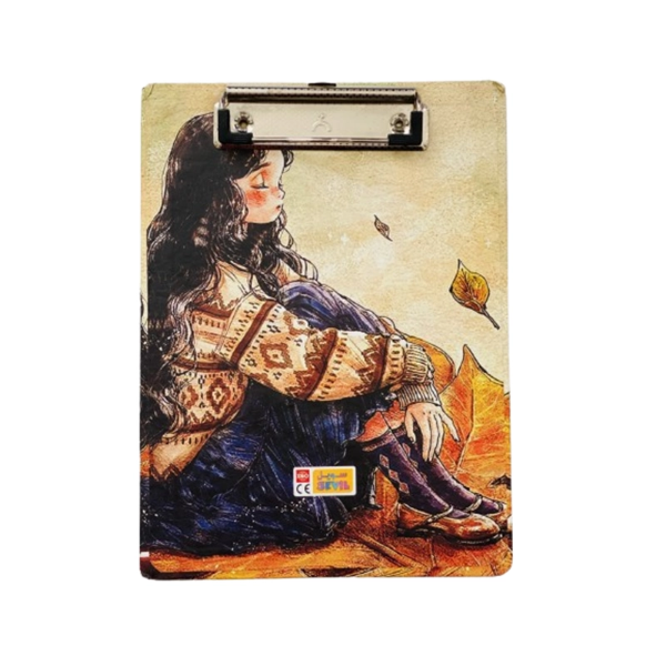 تصویر  تخته شاسی A5 برند سویل طرح دختر پاییزی