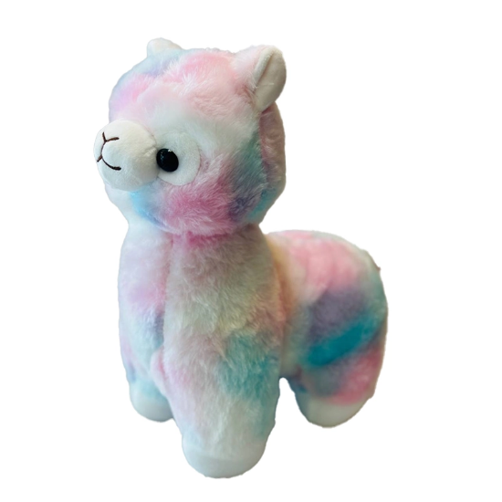 تصویر  عروسک لاما رنگین کمانی