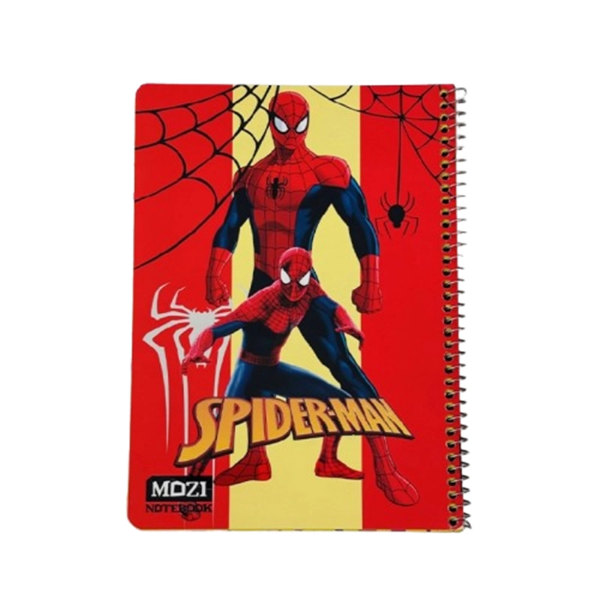 تصویر  دفتر مشق سیمی موزی ۵۰ برگ حاشیه‌دار | طرح‌های متنوع صفحات