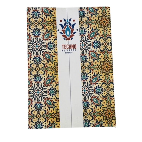 تصویر  دفتر مشق ۵۰ برگ ته‌چسب تکنو | برگه سفید و مقاوم