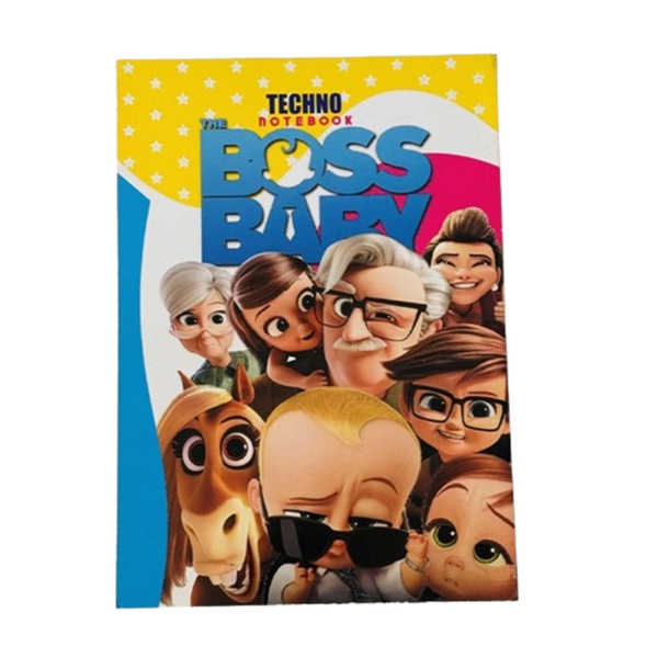 تصویر  دفتر مشق ۵۰ برگ ته‌چسب تکنو | برگه سفید و مقاوم