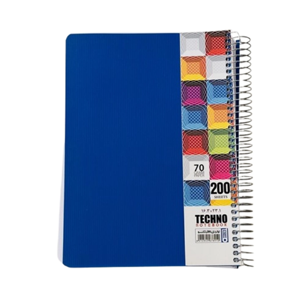 تصویر  دفتر مشق ۲۰۰ برگ تکنو | برگه سفید با کیفیت بالا