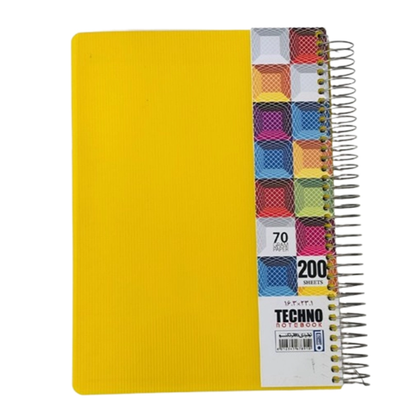 تصویر  دفتر مشق ۲۰۰ برگ تکنو | برگه سفید با کیفیت بالا