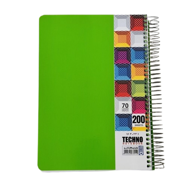 تصویر  دفتر مشق ۲۰۰ برگ تکنو | برگه سفید با کیفیت بالا