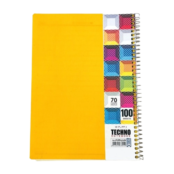 تصویر  دفتر مشق ۱۰۰ برگ تکنو | برگه سفید با کیفیت برای استفاده روزمره