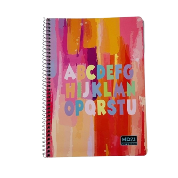 تصویر  دفتر زبان ۴ خط ۵۰ برگ برند موزی | مناسب یادگیری و تمرین نوشتار انگلیسی