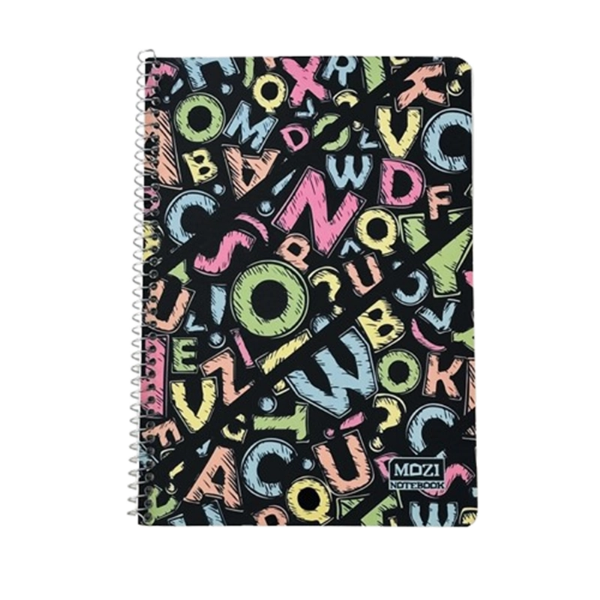 تصویر  دفتر زبان ۴ خط ۵۰ برگ برند موزی | مناسب یادگیری و تمرین نوشتار انگلیسی