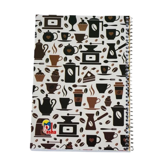 تصویر  دفتر مشق سیمی 80 برگ برند پاشا