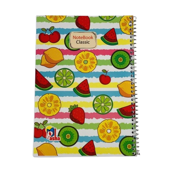 تصویر  دفتر مشق سیمی 80 برگ برند پاشا