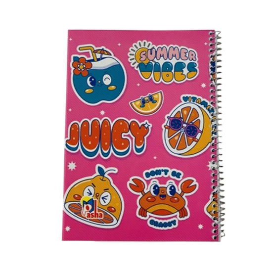 تصویر  دفتر مشق سیمی 80 برگ برند پاشا