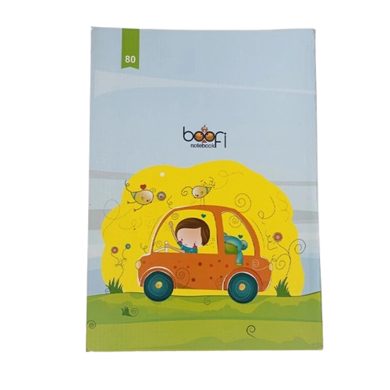 تصویر  دفتر مشق 80 برگ ته چسب برند بوفی