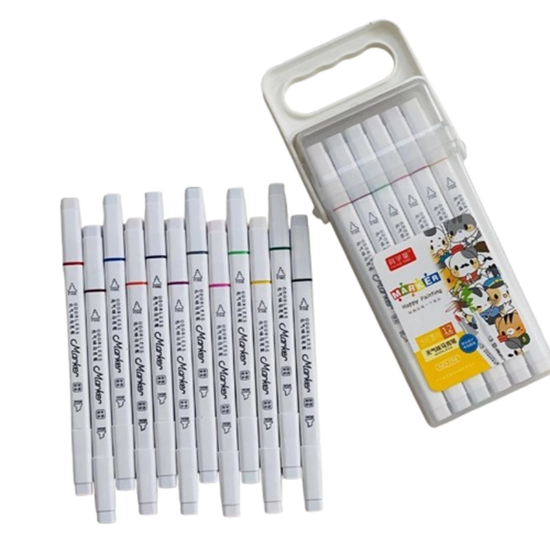 تصویر  ماژیک نقاشی دوسر 12 رنگ