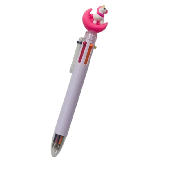 تصویر  خودکار 6 رنگ طرح یونیکورن ماه