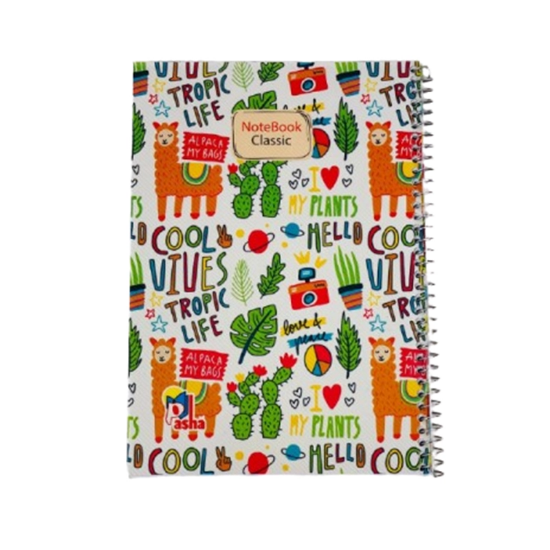 تصویر  دفتر مشق سیمی 80 برگ برند پاشا