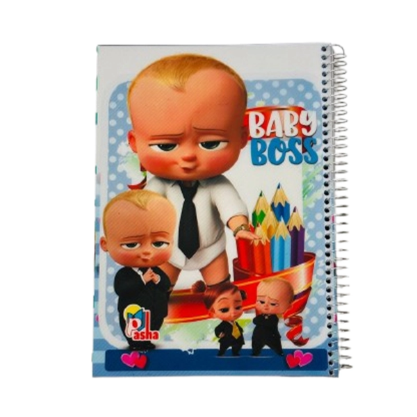 تصویر  دفتر مشق سیمی 100 برگ برند پاشا