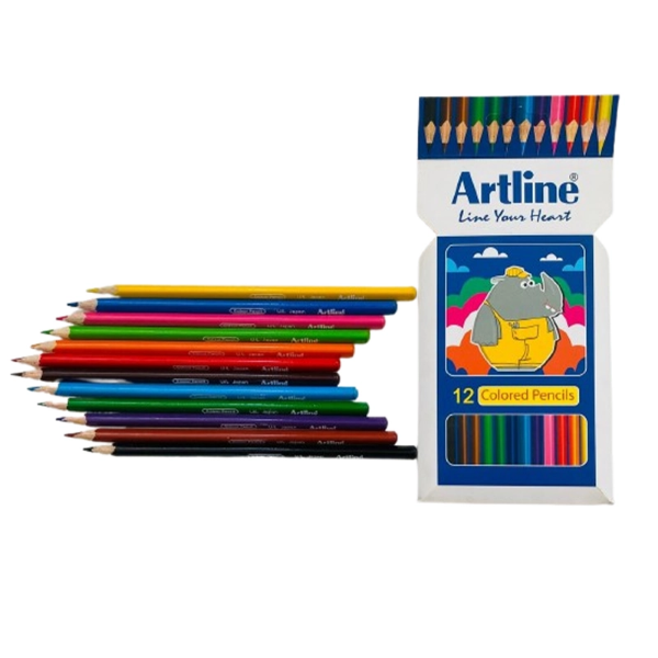 تصویر  مداد رنگی 12 تایی آرت لاین