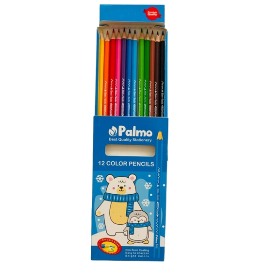 تصویر  مداد رنگی 12 تایی پالمو