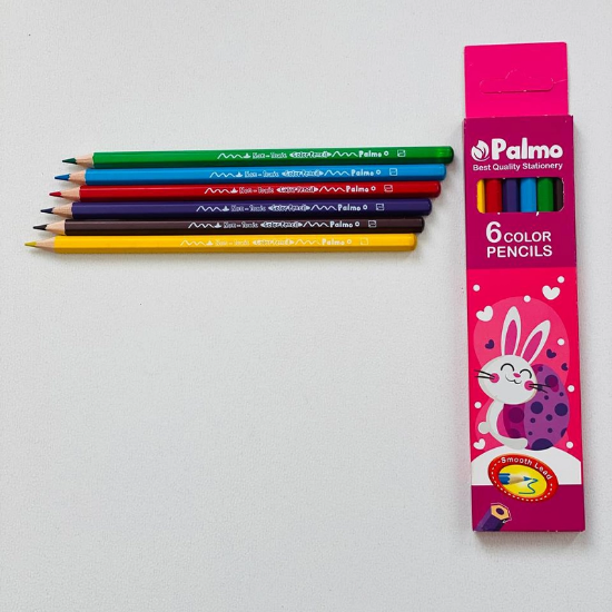 تصویر  مداد رنگی 6 تایی پالمو
