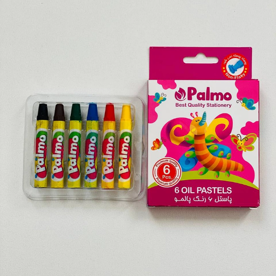 تصویر  پاستل (مداد شمعی) 6 تایی پالمو