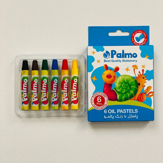 تصویر  پاستل (مداد شمعی) 6 تایی پالمو