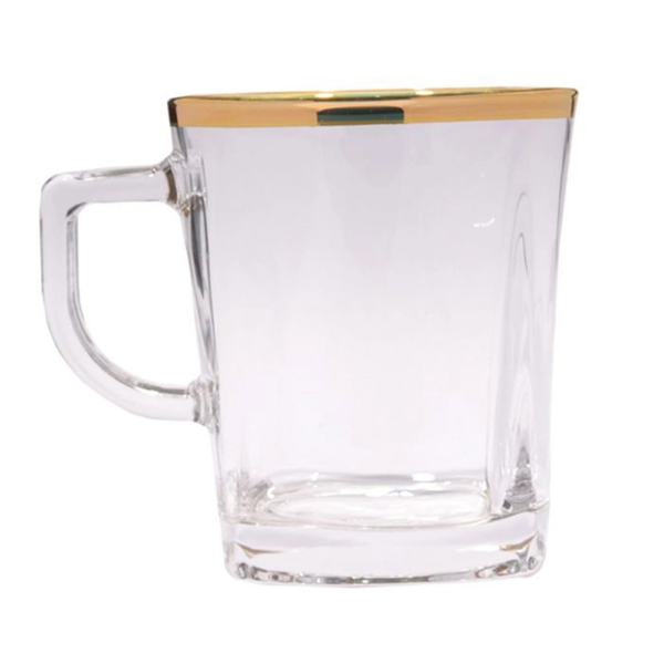 تصویر  لیوان بلینک مکس مدل کار لب طلایی بسته 6 عددی