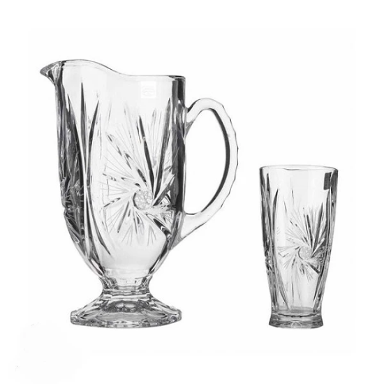 تصویر  ست پارچ و لیوان ۷ پارچه مدل خورشیدی