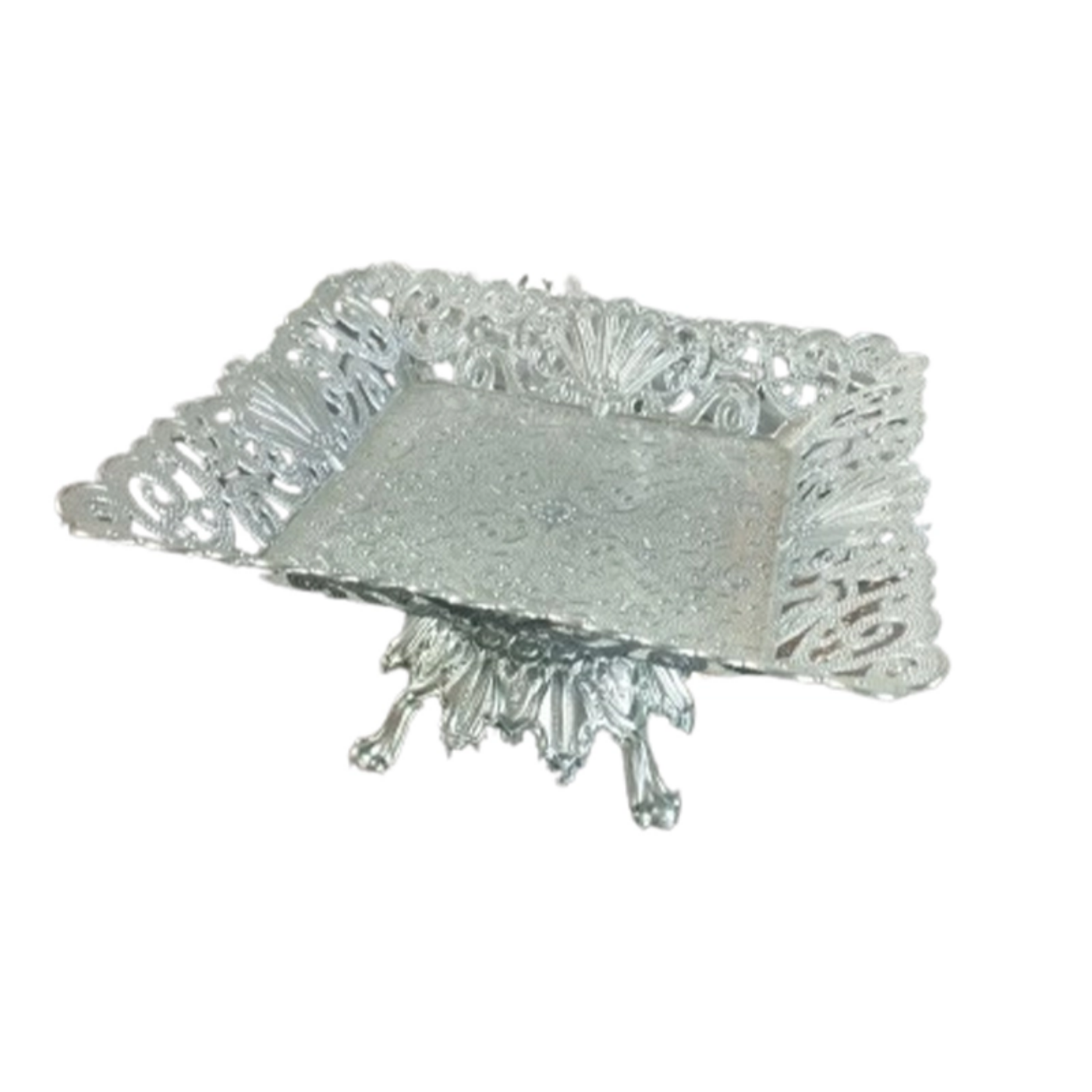 تصویر  شیرینی خوری پایه دار سیلور