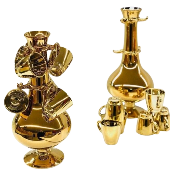 تصویر  تنگ درختی آبکاری شده در سه رنگ مختلف