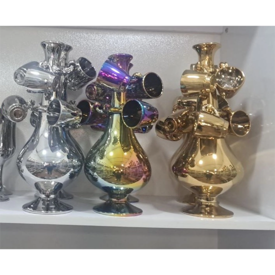 تصویر  تنگ درختی آبکاری شده در سه رنگ مختلف