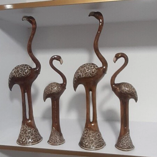 تصویر  مجسمه فلامینگوپلی‌استری دوتایی