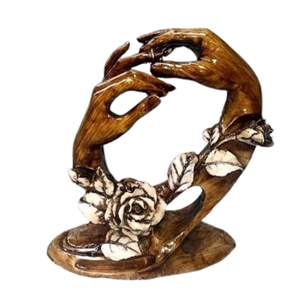 تصویر  مجسمه دست و حلقه