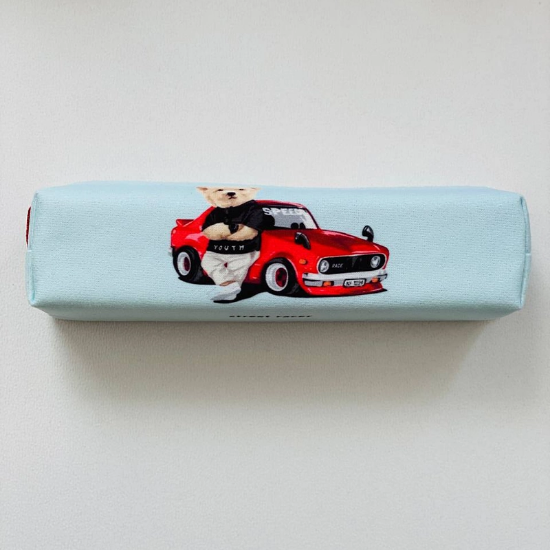 تصویر  جامدادی مخمل تک زیپ فانتزی