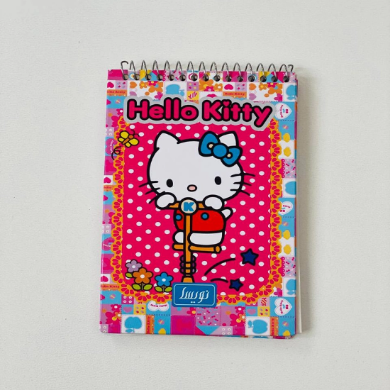 تصویر  دفترچه یادداشت جلد سخت فانتزی (فنر بالا) 11*16 سانتر متر