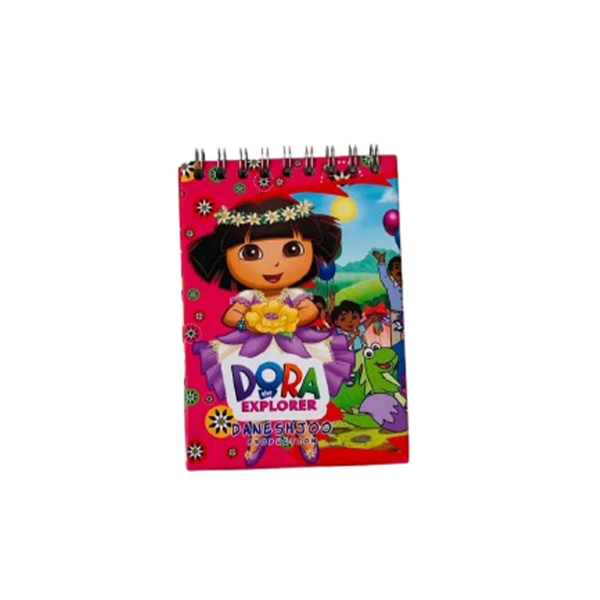 تصویر  دفترچه یادداشت جلد سخت فانتزی (فنر بالا) سایز 8*12 سانتر متر