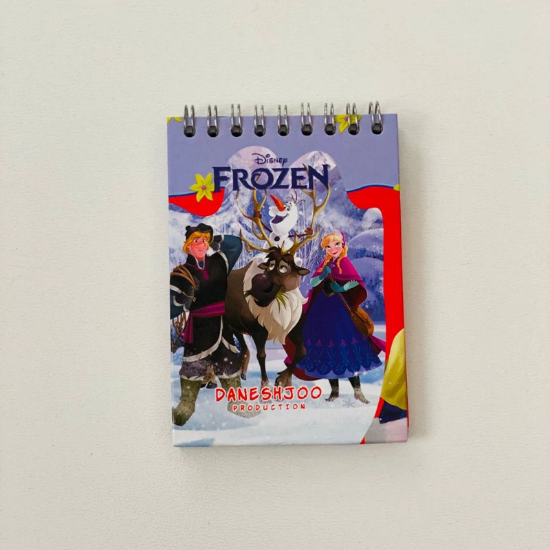 تصویر  دفترچه یادداشت جلد سخت فانتزی (فنر بالا) سایز 8*12 سانتر متر