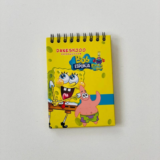 تصویر  دفترچه یادداشت جلد سخت فانتزی (فنر بالا) سایز 8*12 سانتر متر