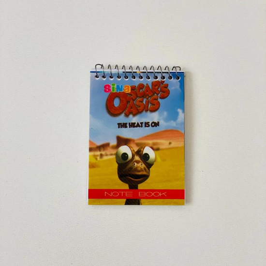 تصویر  دفترچه یادداشت جلد طلقی فانتزی (فنر بالا)