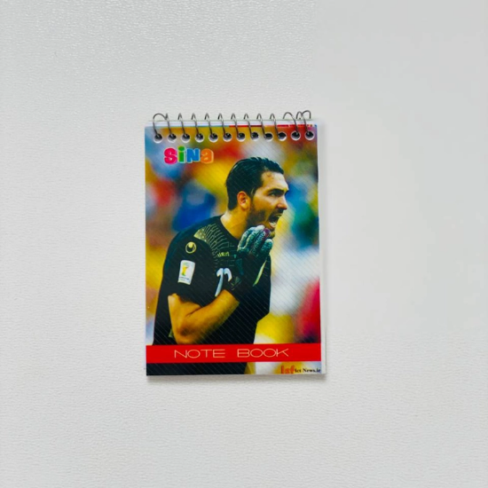 تصویر  دفترچه یادداشت جلد طلقی فانتزی (فنر بالا)