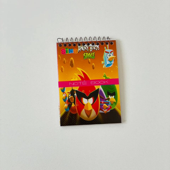 تصویر  دفترچه یادداشت جلد طلقی فانتزی (فنر بالا)