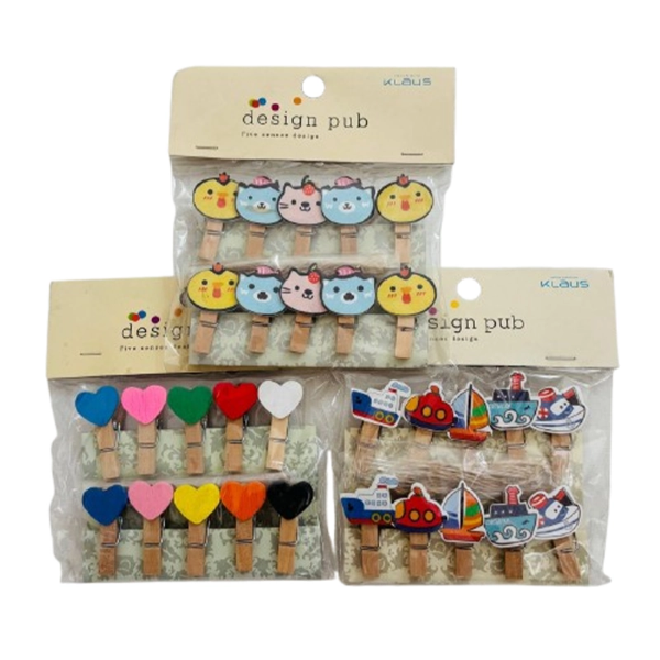 تصویر  گیره چوبی فانتزی عکاسی