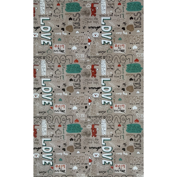 تصویر  کاغذ کادو فانتزی مدل لاو طرح 1